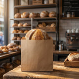 Artisan sourdough in Zeropac 4F Kraft Flat Paper Bag at bakery counter
