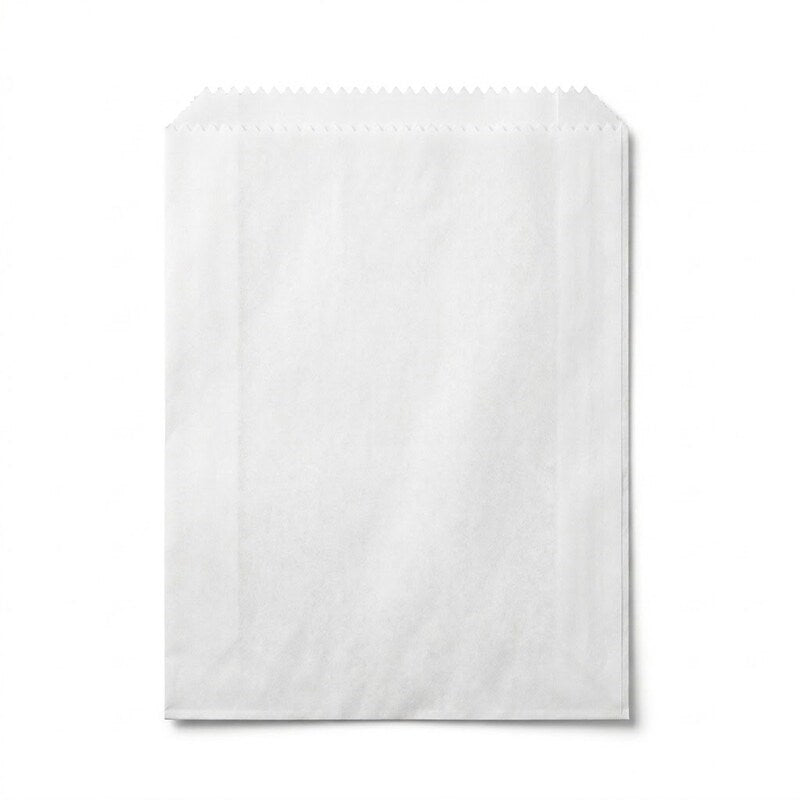 Zeropac 6F White Flat Paper Bag, kraft paper