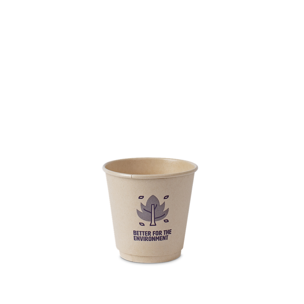255ml / 8oz - 90mm PLA Coated Paper Double Wall Cup-Zeropac