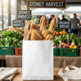 8F White Flat Paper Bag
