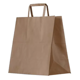 Brown Kraft Bag/Flat Paper Handle/Small-Zeropac