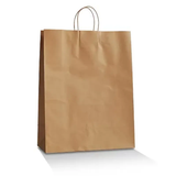 Brown Kraft Bag /Twisted Paper Handle- Large-Zeropac