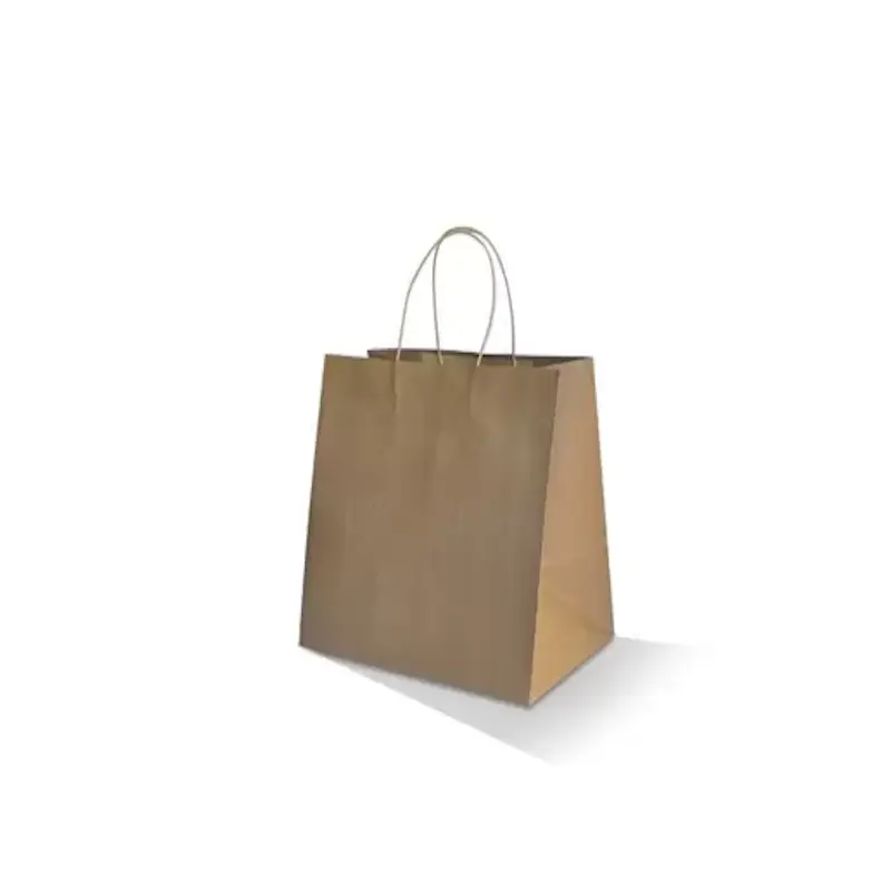 Brown Kraft Bag/Twisted Paper Handle/Takeaway Small-Zeropac