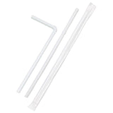 PLA Flexi Straw White Individually Wrapped full product image