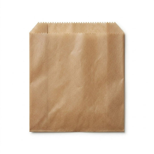 1/2 Square Brown Glassine Bag