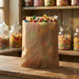 1/2 Square Brown Glassine Bag