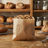 2 Square Brown Glassine Bag