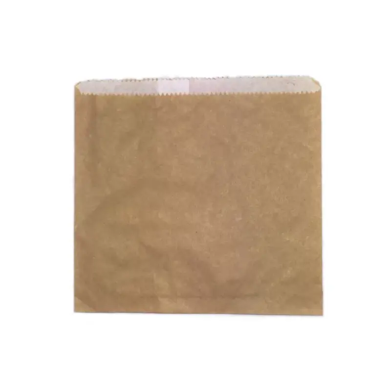 2 Square Brown Glassine Bags-Zeropac