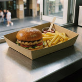 Brown Kraft Paper Large Takeaway Food Tray