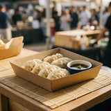 Brown Kraft Paper Square Takeaway Food Tray