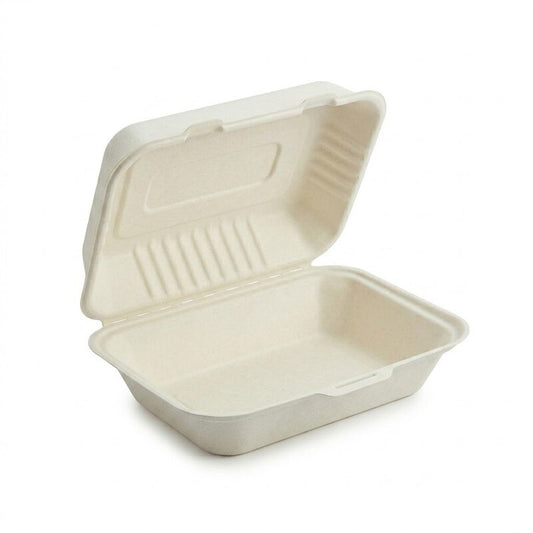 White 9" X 6" Clamshell