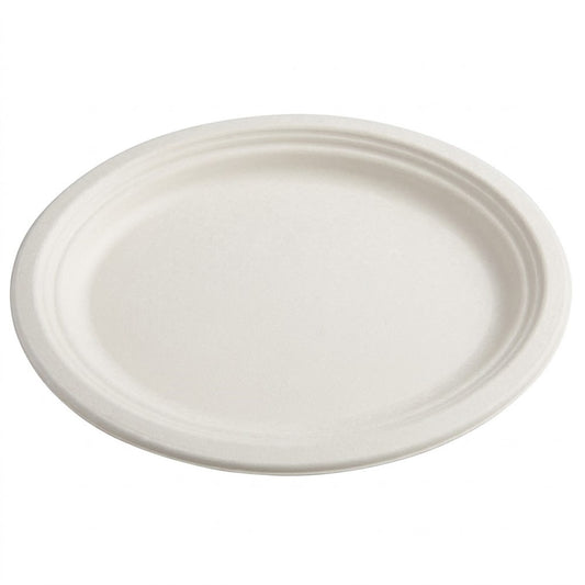 7.75" x 10.25" Sugarcane Oval Plate