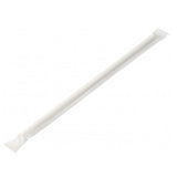 PLA Regular Straw White Individually Wrapped