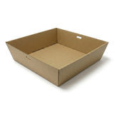 Zeropac catering tray brown square large, kraft catering tray