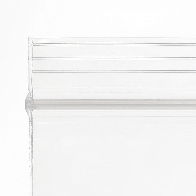 Ziplock Bag 400 x 180mm x 75um close-up of seal detail