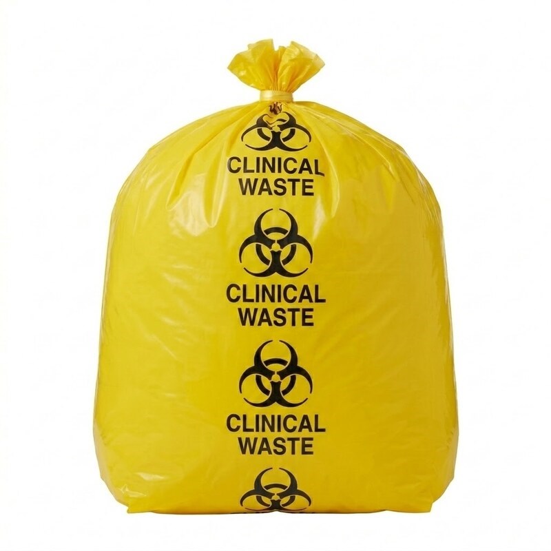 Zeropac Clinical Waste Bag on stand in hospital operating theatre