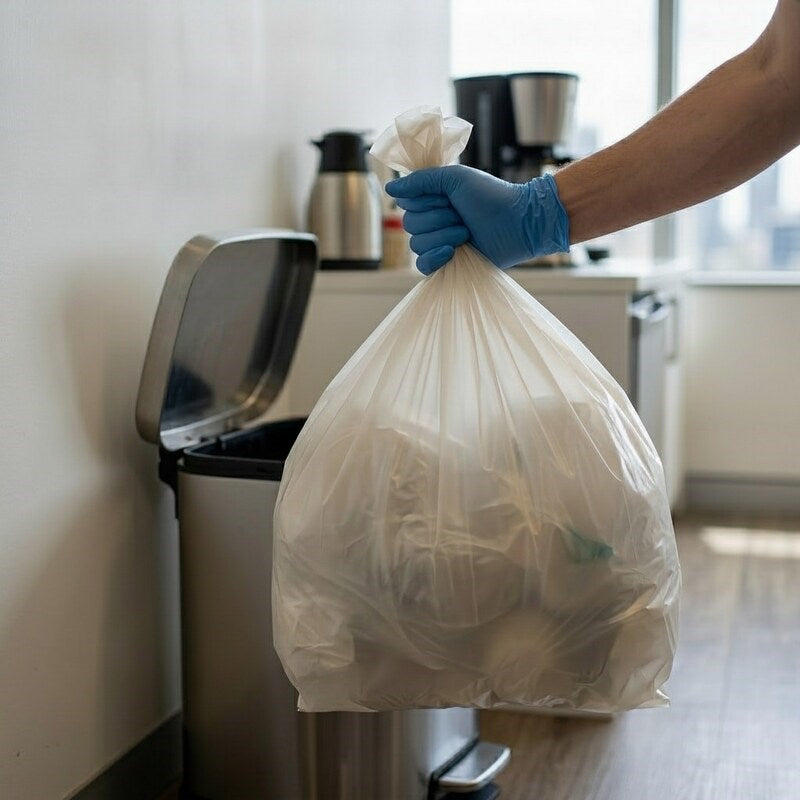 Zeropac 54 Litre Natural Bin Liner displayed on white background