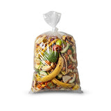 Zeropac water-soluble bin liner holding vegetable food waste