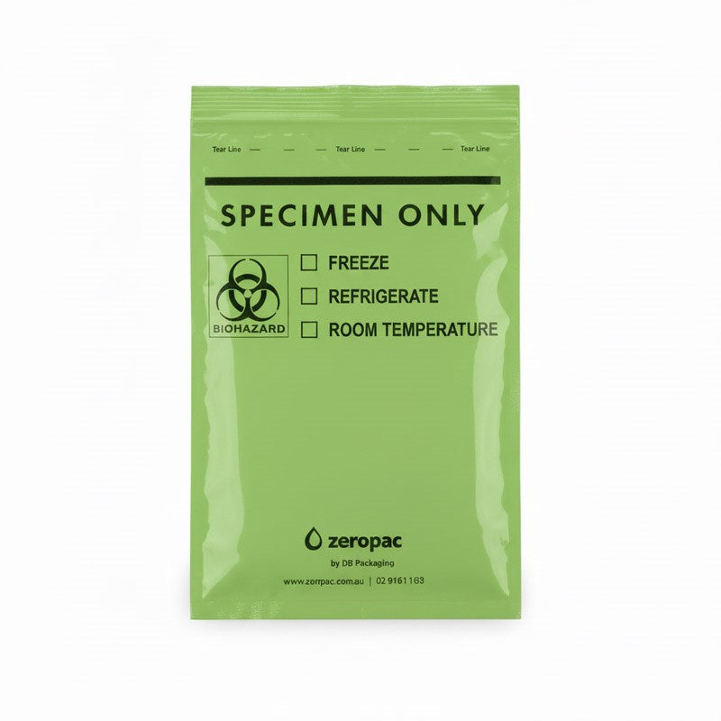 Zeropac Green Tearline Pathology Specimen Bag, specimen bag