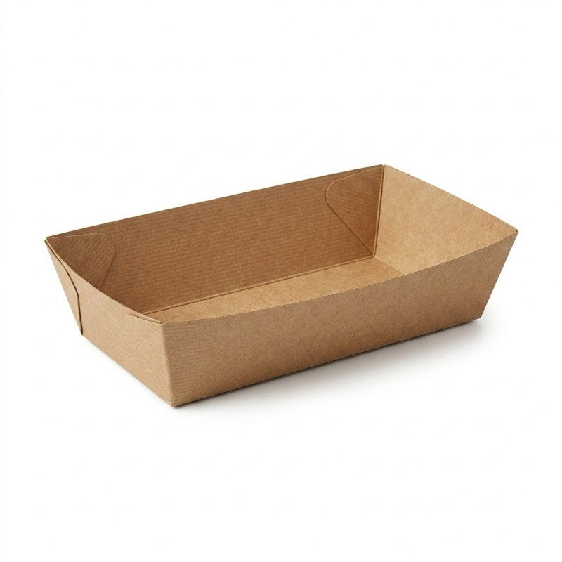 Zeropac Brown Kraft Paper Hot Dog Takeaway Tray, kraft paper food container