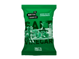 Salt and vinegar crisps package in green Zeropac metallised paper