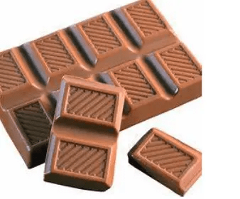 Chocolate bars with diagonal pattern wrapped in Zeropac Mono Paper Barrier