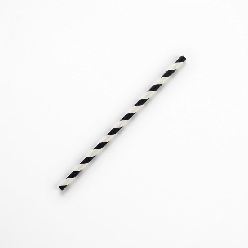 Zeropac Paper Straw Cocktail Black Stripe