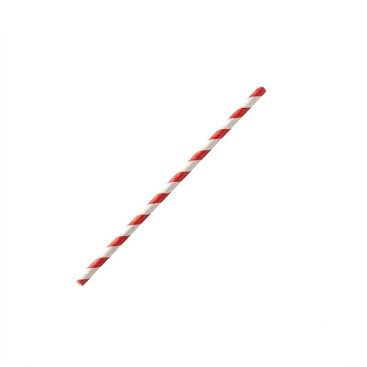 Zeropac Paper Straw Cocktail Red Stripe