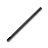 Zeropac Paper Straw Spoon All Black, all-black paper straw with spoon end combination