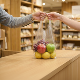 Water-soluble singlet bag in food retail environment