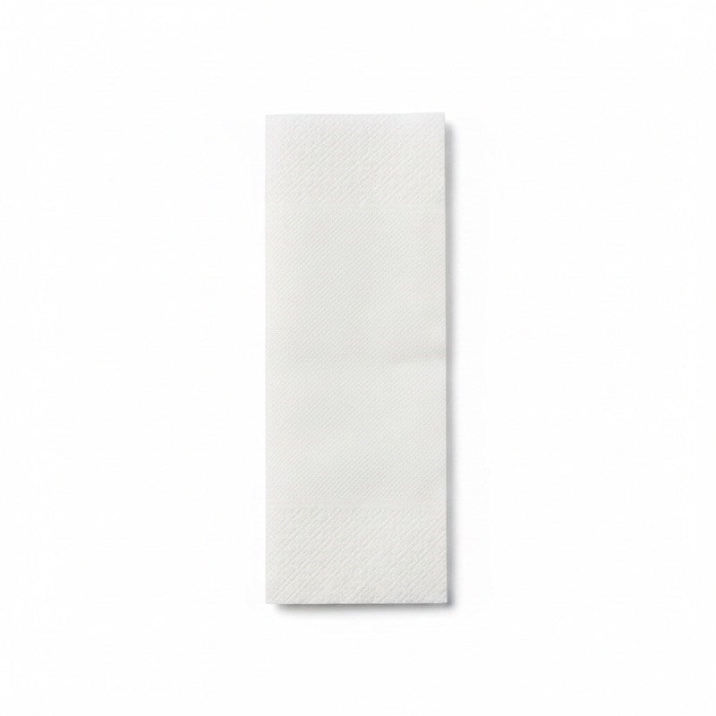 Zeropac White Lunch Napkin 2-Ply with wooden fork