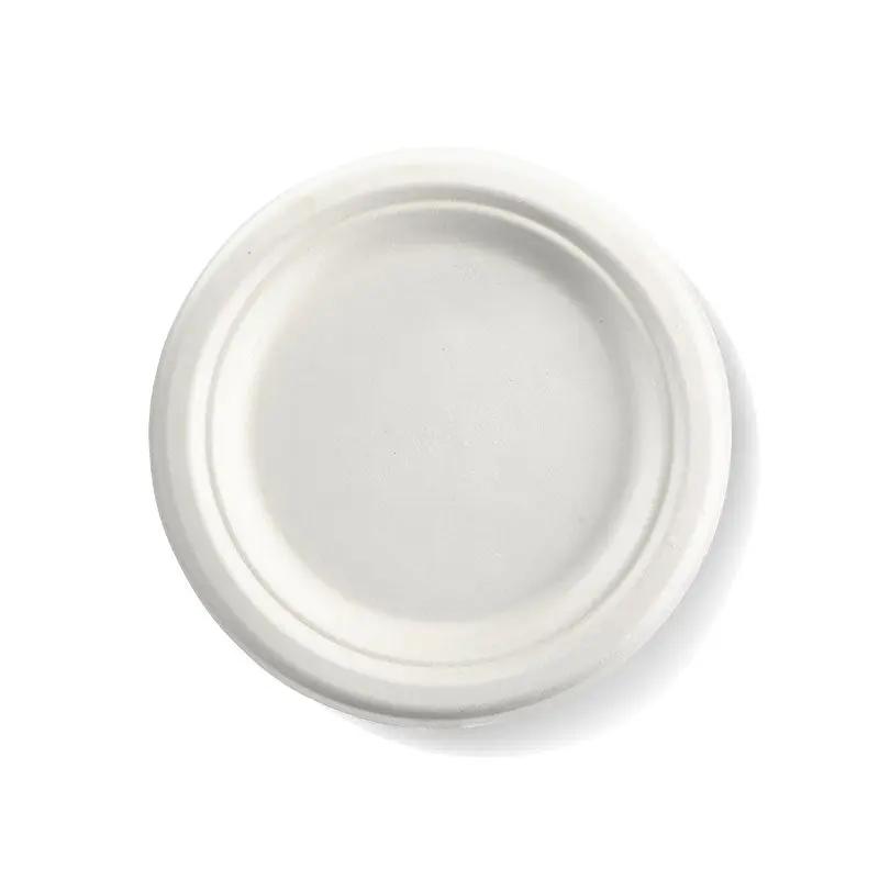 180mm / 7" Round Sugarcane Plate-Zeropac