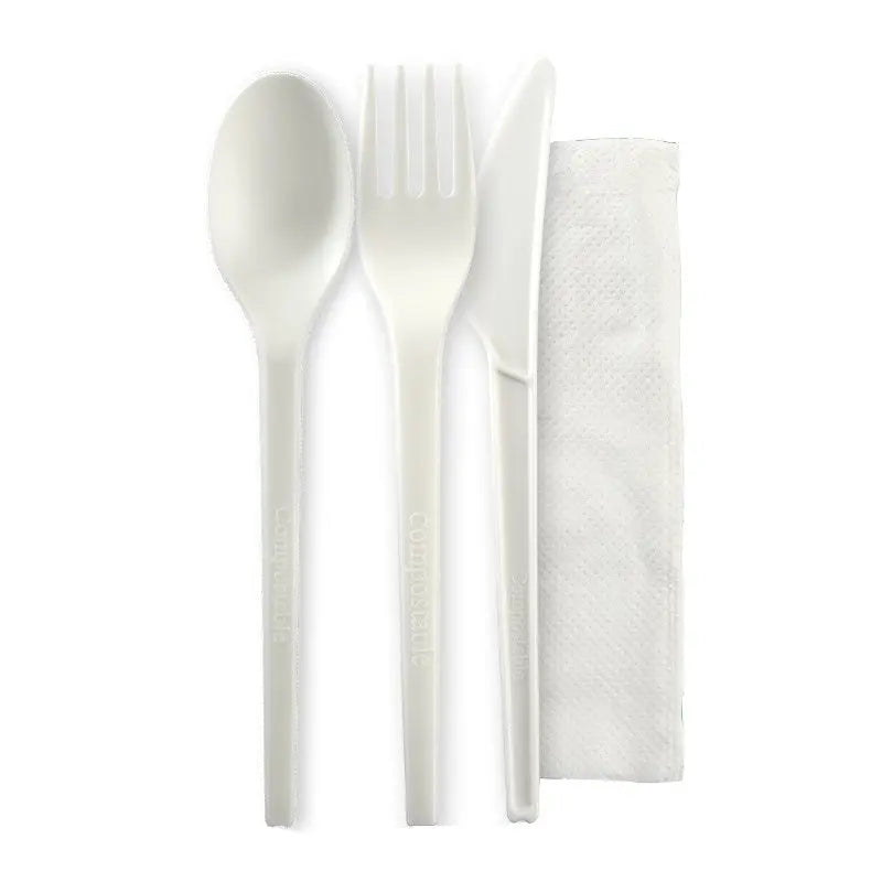 6.5" CPLA Cutlery Set-Zeropac