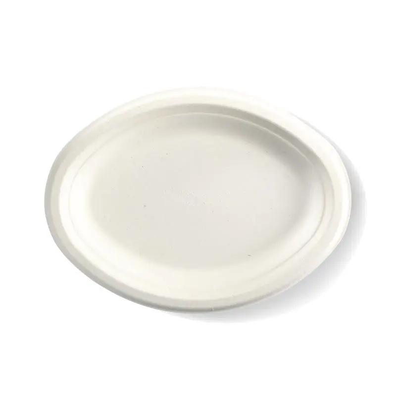 190 X 260mm / 7.75" X 10.25" Oval Sugarcane Plate-Zeropac