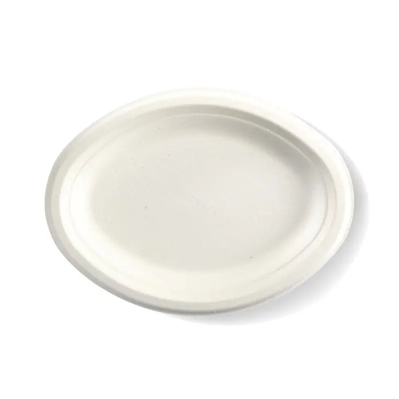 190 X 260mm / 7.75" X 10.25" Oval Sugarcane Plate-Zeropac