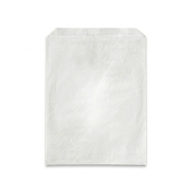 Zeropac Quarter White flat paper bag, kraft paper