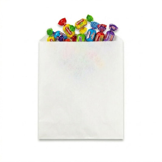 1/4 White Flat Paper Bag