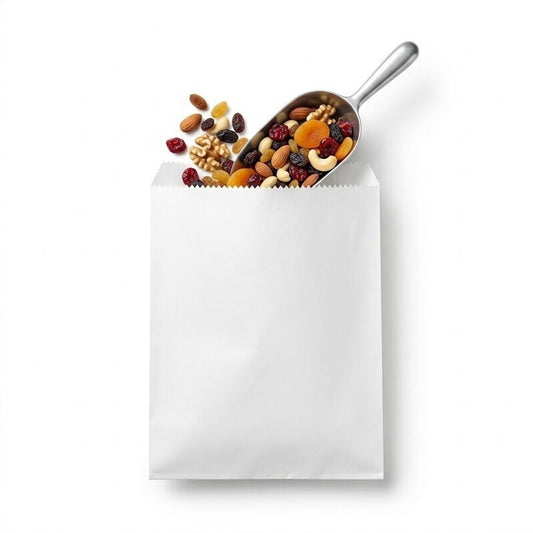 1W White Flat Paper Bag