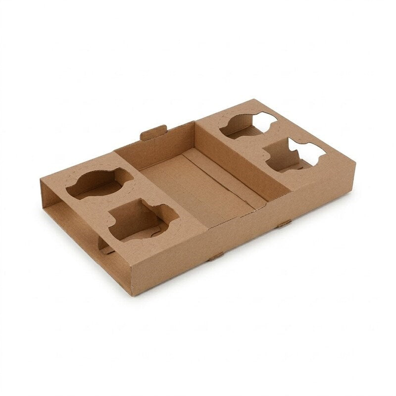Zeropac 2-in-1 Cup Carrier Tray, recycled pulp