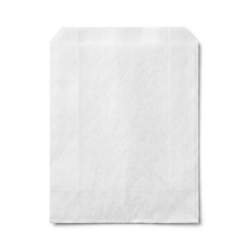 Zeropac 4F White Flat Paper Bag, kraft paper