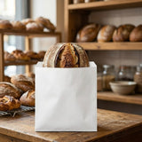 Fresh sourdough in Zeropac 4F White Flat Paper Bag at bakery