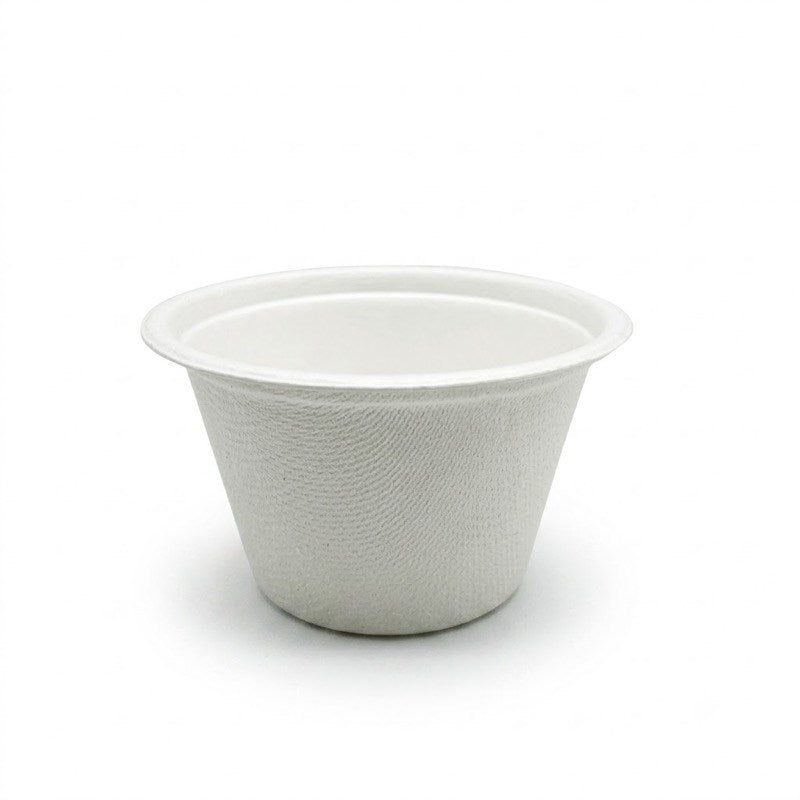 Zeropac 4oz Sugarcane Sauce Cup, sugarcane bagasse