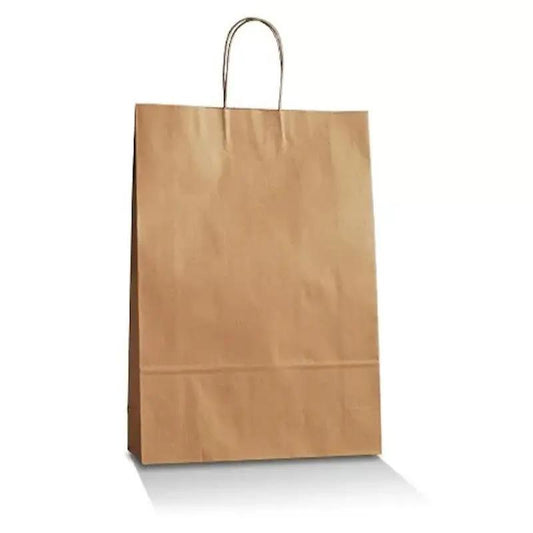 Brown Kraft Bag/Twisted Paper Handle- Medium-Zeropac
