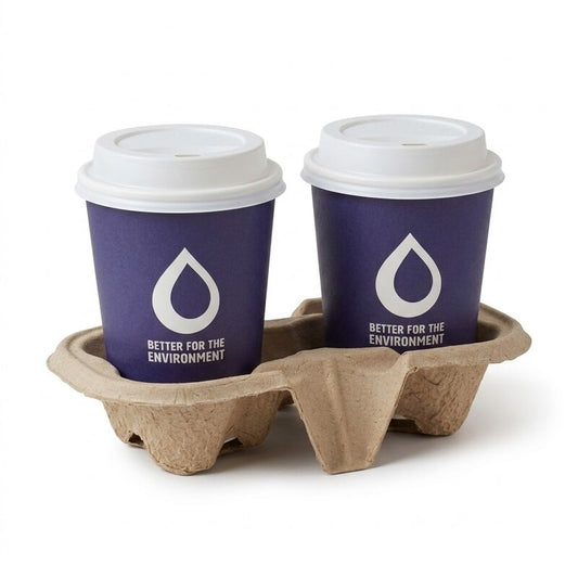 2 Cup Carrier Tray Recycled Pulp