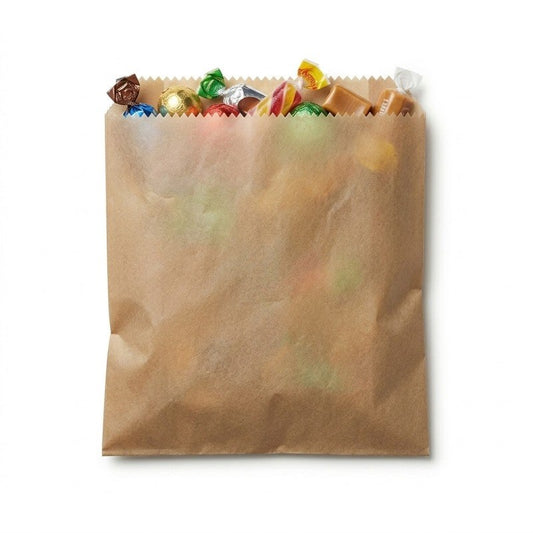 1/2 Square Brown Glassine Bag