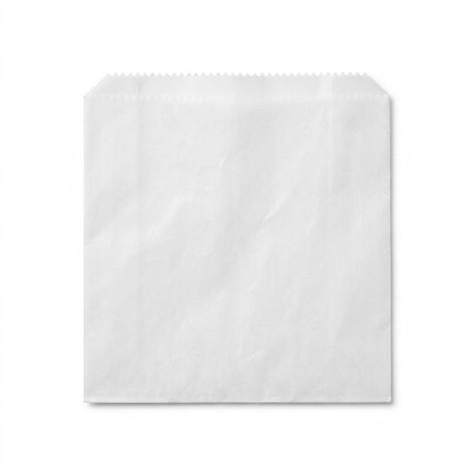 2 Square White Glassine Bag