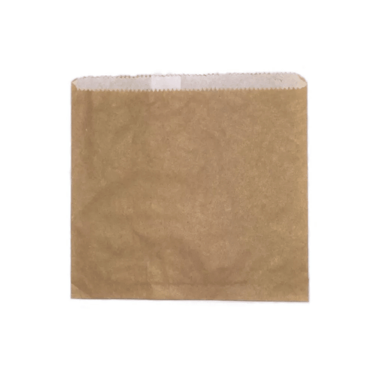 1 Square Brown Glassine Bag - Zeropac