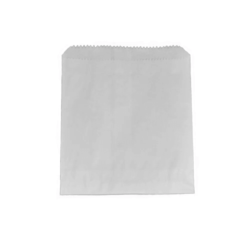 2 Square White Glassine Bag - Zeropac