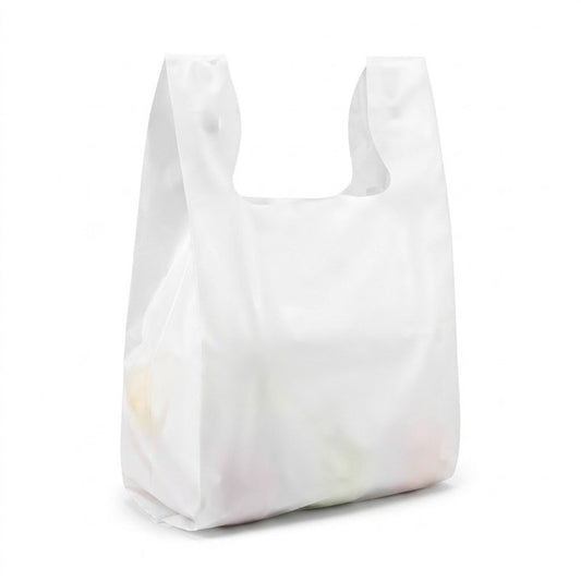 Small White Reusable Singlet Bag