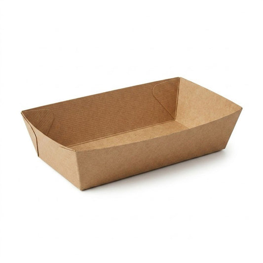 Brown Kraft Paper Hot Dog Takeaway Tray